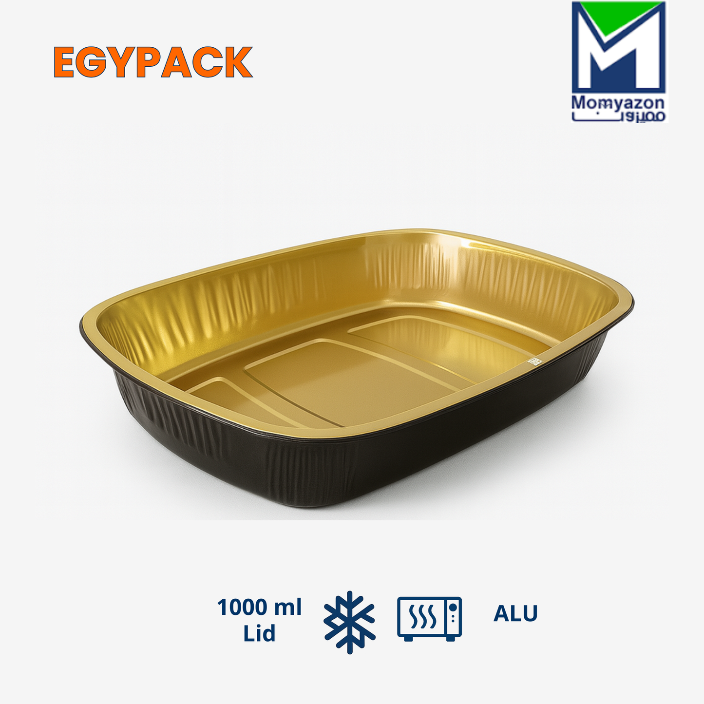 BARQUETTE EN ALUMINIUM MAGIC FOIL – COMPATIBLE MICRO-ONDES, FOUR & RÉFRIGÉRATEUR – AVEC COUVERCLE EN PET – 1000 ml – PACK DE 50 PCS