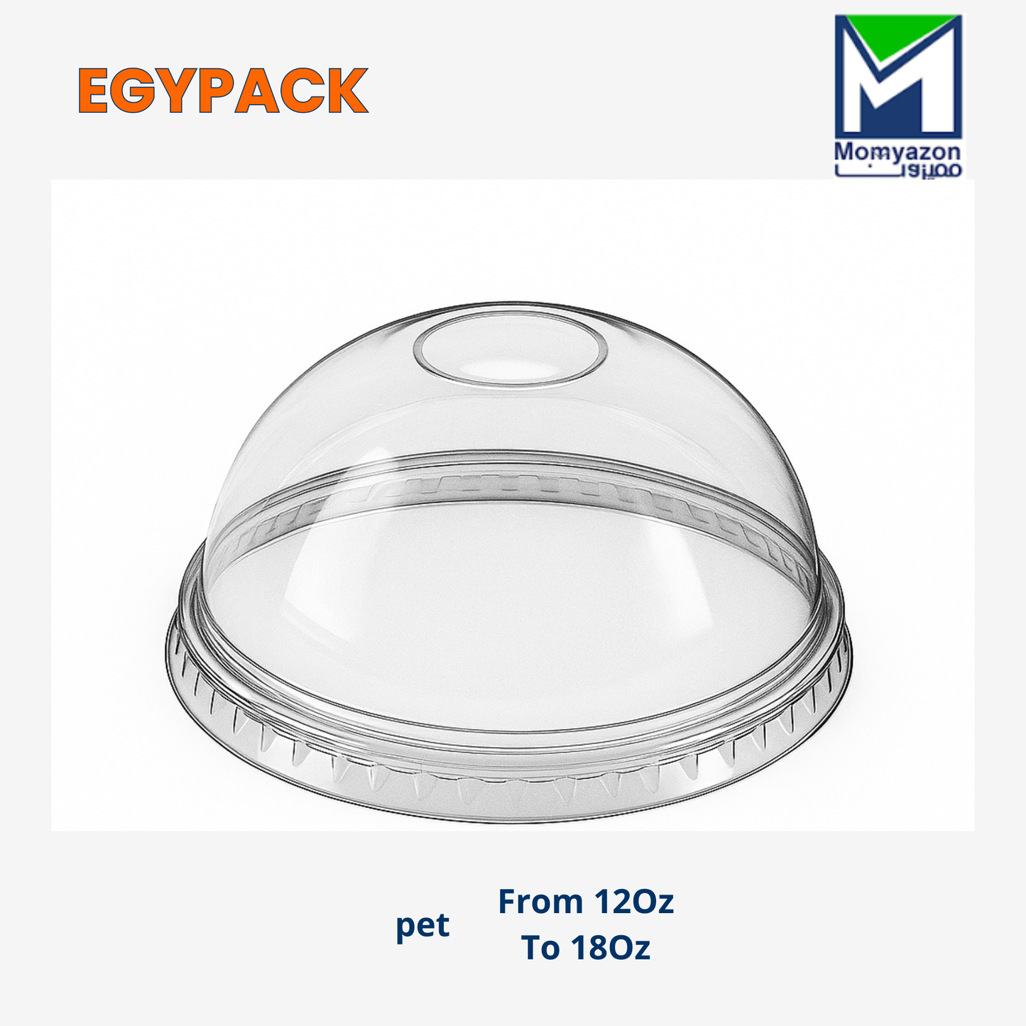 COPERCHIO DOME PER BICCHIERI IN PET – ADATTO PER BICCHIERI PET DA 12 oz, 14 oz, 16 oz E 18 oz (Ø 9,2 cm) – CONFEZIONE DA 200 PZ