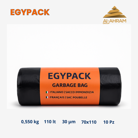 GARBAGE BAG STAR SEAL 110Lt - 70X110cm - 30my - 10pcs ROLL - Pack of 4 rolls