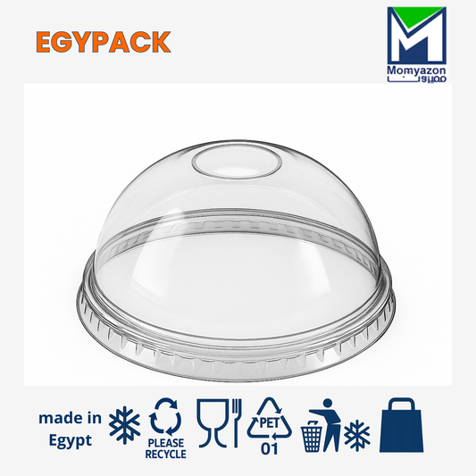 DOME LID FOR PET CUPS – Suitable for 12 oz, 14 oz, 16 oz and 18 oz PET cups (Ø 9.2 cm)