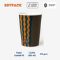 PREMIUM PRINTED PAPER CUP – 12.0oz / 355ml – 250gsm – Single PE Coated – Hot & Cold – Pack of 450 pcs