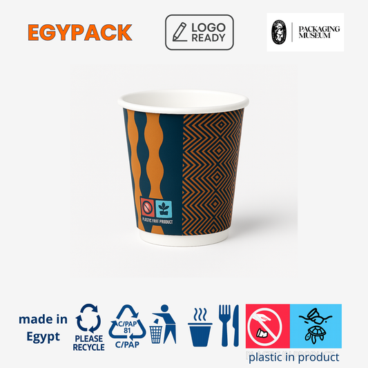 PREMIUM PRINTED PAPER CUP – 4.0oz / 120ml – 250gsm – Single PE Coated – Hot & Cold – Pack of 50 pcs