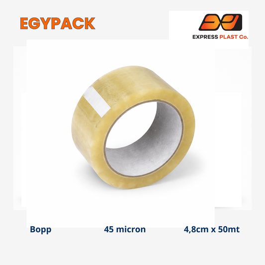 BOPP ADHESIVE TAPE – 45 µm – 4.8 cm × 50 m – TRANSPARENT E-commerce packaging – Permanent adhesive - Pack of 18 pcs
